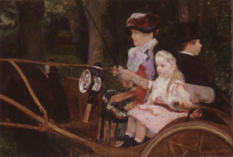 Mary Cassatt A Woman and a Girl Driving Sweden oil painting art
